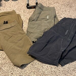 Kuhl Men's Shorts size 32 Black, Olive, Tan (lot of 7)